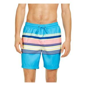 CLUBROOM Mens Turquoise Drawstring, Striped Shorts XXL